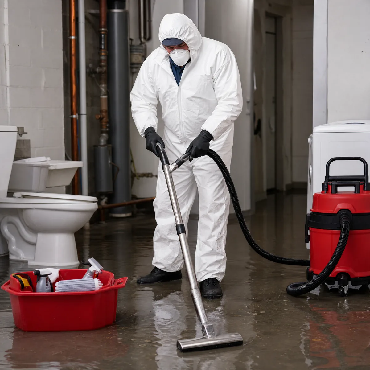 Illustrative contaminated-water cleanup work